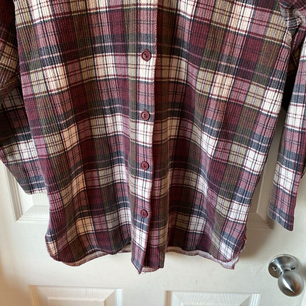 Northcrest Women’s Small Button Up Flannel Shirt Made In USA Vintage - Picture 5 of 10